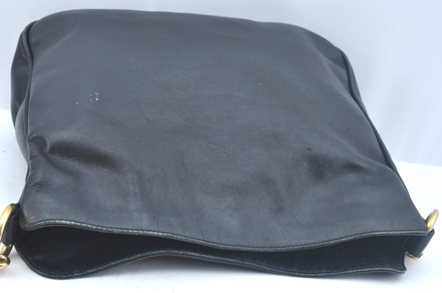 Authentic GUCCI Bamboo 2way Hand Shoulder Bag Leather Black Junk K9879