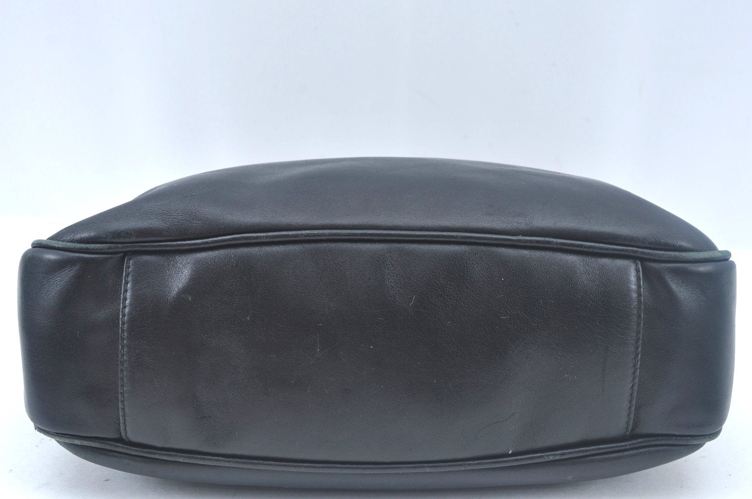 Authentic GUCCI Bamboo 2way Hand Shoulder Bag Leather Black Junk K9879