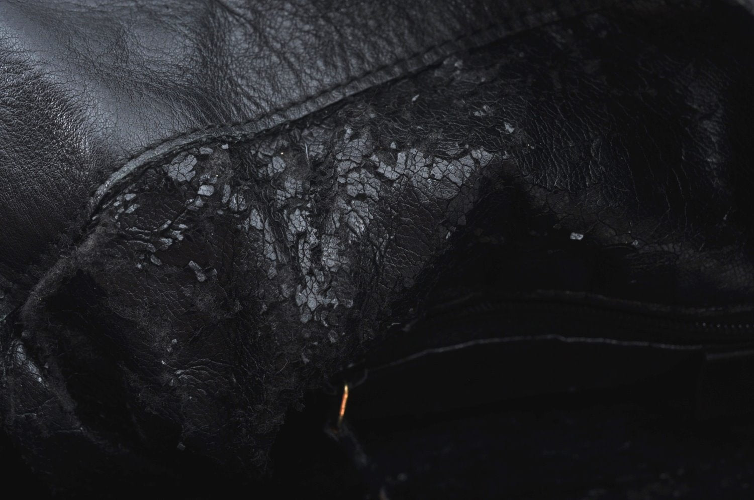 Authentic GUCCI Bamboo 2way Hand Shoulder Bag Leather Black Junk K9879