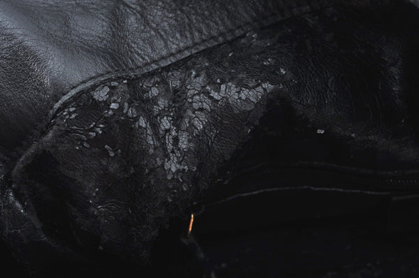 Authentic GUCCI Bamboo 2way Hand Shoulder Bag Leather Black Junk K9879