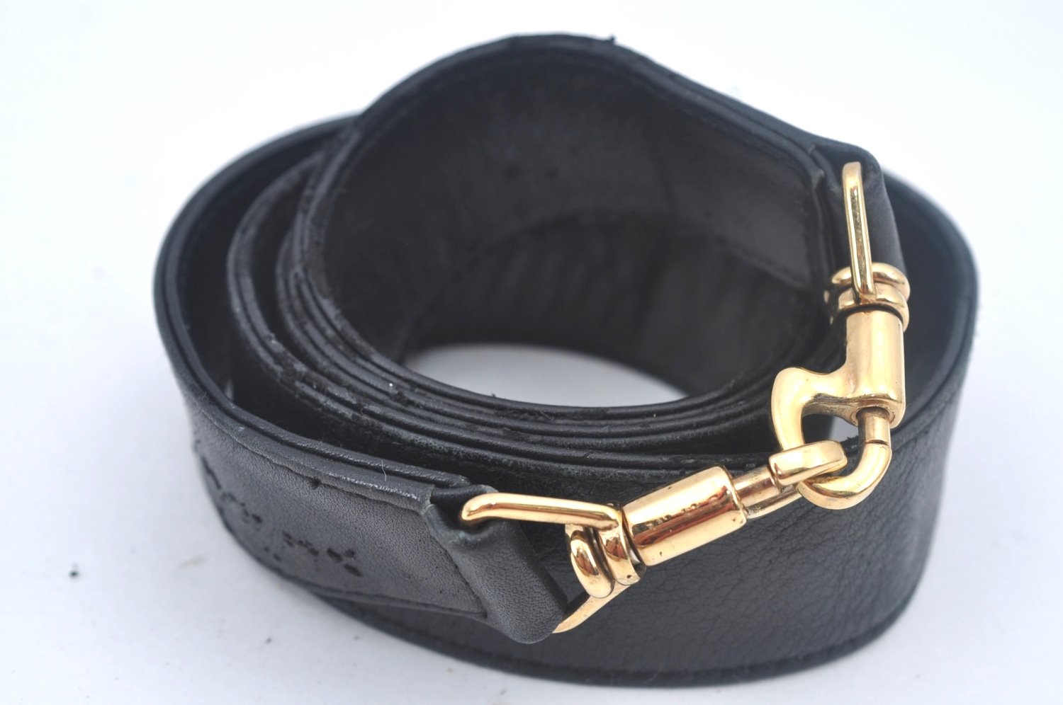 Authentic GUCCI Bamboo 2way Hand Shoulder Bag Leather Black Junk K9879