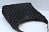 Authentic GUCCI Shoulder Bag GG Suede Leather 0013297 Black K9882