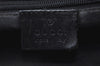 Authentic GUCCI Shoulder Bag GG Suede Leather 0013297 Black K9882