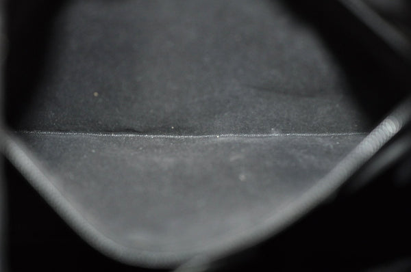 Authentic GUCCI Shoulder Bag GG Suede Leather 0013297 Black K9882