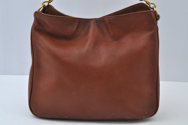 Authentic GUCCI Bamboo 2Way Shoulder Hand Bag Leather Brown Junk K9883