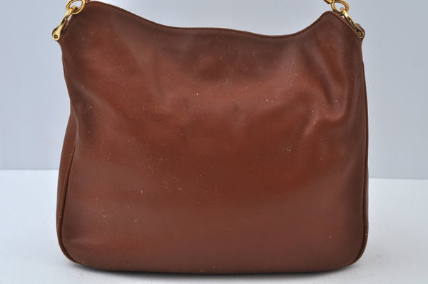 Authentic GUCCI Bamboo 2Way Shoulder Hand Bag Leather Brown Junk K9883