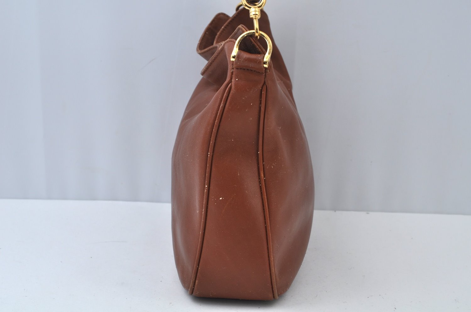 Authentic GUCCI Bamboo 2Way Shoulder Hand Bag Leather Brown Junk K9883