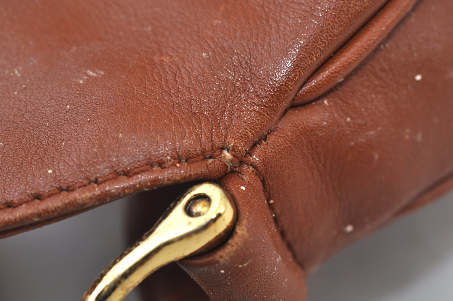 Authentic GUCCI Bamboo 2Way Shoulder Hand Bag Leather Brown Junk K9883