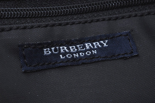Authentic BURBERRY Vintage Check Hand Bag Nylon Leather Pink K9889