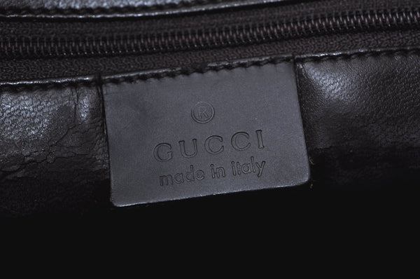 Authentic GUCCI Shoulder Hand Bag Purse Leather Brown Junk K9892