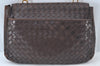 Authentic BOTTEGA VENETA Intrecciato Leather Hand Bag Purse Brown K9894