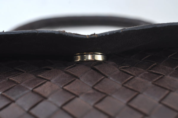 Authentic BOTTEGA VENETA Intrecciato Leather Hand Bag Purse Brown K9894