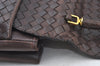 Authentic BOTTEGA VENETA Intrecciato Leather Hand Bag Purse Brown K9894