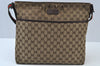Authentic GUCCI Web Sherry Line Shoulder Cross Bag GG Canvas Leather Brown K9897