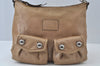 Authentic COACH 2Way Shoulder Bag Leather Beige K9899