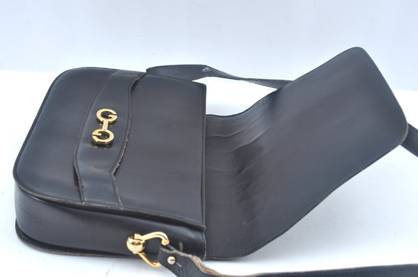 Authentic GUCCI Shoulder Cross Body Bag Purse Leather Black K9900