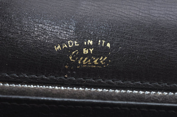 Authentic GUCCI Shoulder Cross Body Bag Purse Leather Black K9900