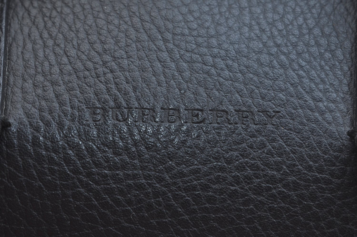 Authentic BURBERRY Vintage Leather Hand Boston Bag Black K9905