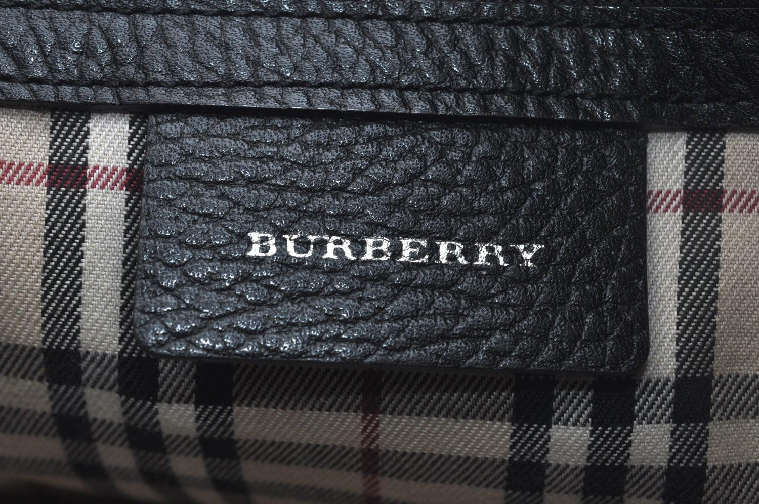 Authentic BURBERRY Vintage Leather Hand Boston Bag Black K9905