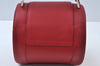 Authentic BVLGARI Leather Shoulder Hand Bag Purse Red K9907