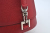 Authentic BVLGARI Leather Shoulder Hand Bag Purse Red K9907