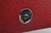 Authentic BVLGARI Leather Shoulder Hand Bag Purse Red K9907