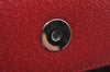 Authentic BVLGARI Leather Shoulder Hand Bag Purse Red K9907