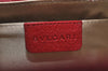 Authentic BVLGARI Leather Shoulder Hand Bag Purse Red K9907