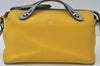 Authentic FENDI By The Way Large 3Way Shoulder Clutch Bag Leather Yellow K9908