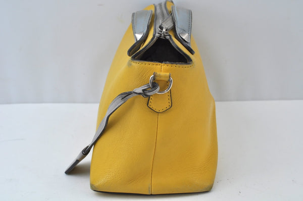 Authentic FENDI By The Way Large 3Way Shoulder Clutch Bag Leather Yellow K9908