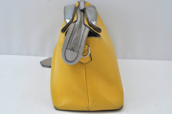 Authentic FENDI By The Way Large 3Way Shoulder Clutch Bag Leather Yellow K9908