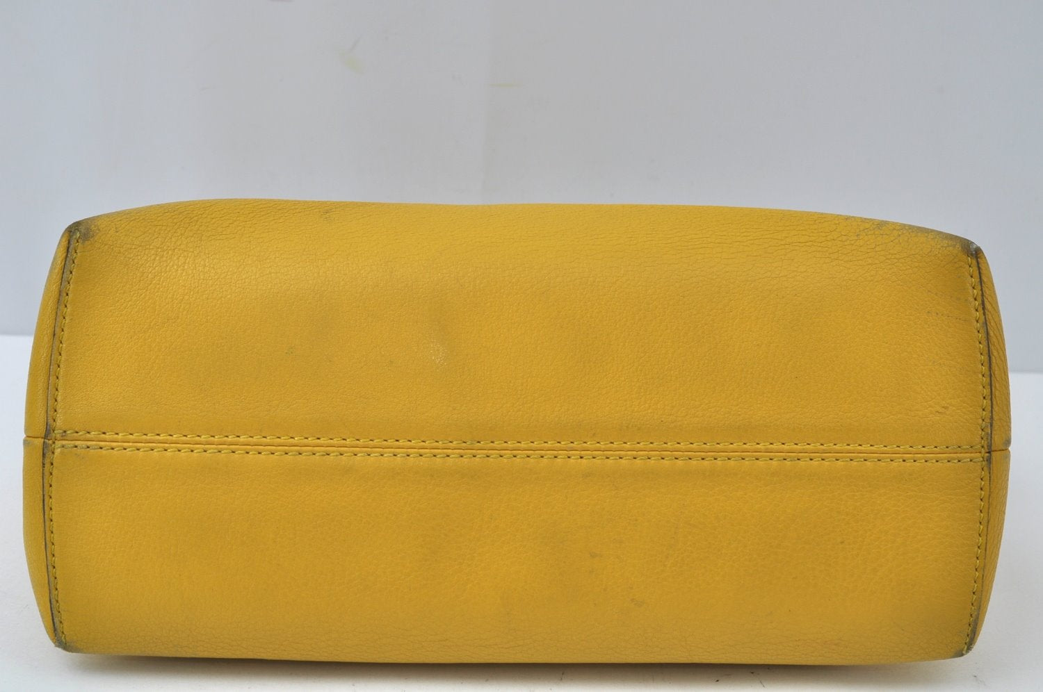 Authentic FENDI By The Way Large 3Way Shoulder Clutch Bag Leather Yellow K9908