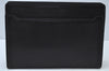 Authentic SAINT LAURENT Clutch Bag Pouch Leather Black YSL K9910