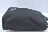 Authentic Christian Dior Shoulder Tote Bag Nylon Leather Black K9911