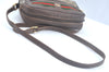 Authentic GUCCI Web Sherry Line Shoulder Cross Bag GG PVC Leather Brown K9913