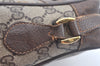 Authentic GUCCI Web Sherry Line Shoulder Cross Bag GG PVC Leather Brown K9913