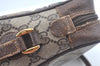 Authentic GUCCI Web Sherry Line Shoulder Cross Bag GG PVC Leather Brown K9913
