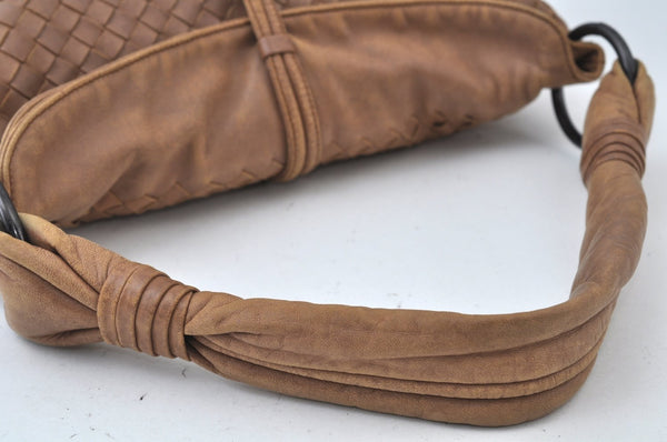 Authentic BOTTEGA VENETA Intrecciato Leather Shoulder Hand Bag Beige K9916