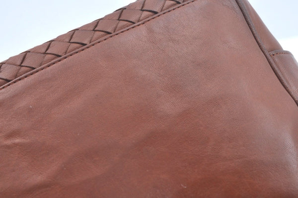 Authentic BOTTEGA VENETA Intrecciato Leather Shoulder Hand Bag Brown K9918