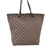 Authentic GUCCI Vintage Shoulder Tote Bag GG Canvas Leather Brown K9919