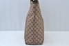 Authentic GUCCI Vintage Shoulder Tote Bag GG Canvas Leather Brown K9919