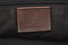 Authentic GUCCI Vintage Shoulder Tote Bag GG Canvas Leather Brown K9919