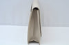 Authentic YVES SAINT LAURENT Clutch Hand Bag Purse Leather White K9920