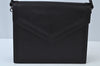 Authentic YVES SAINT LAURENT Shoulder Cross Body Bag Purse Leather Black K9921