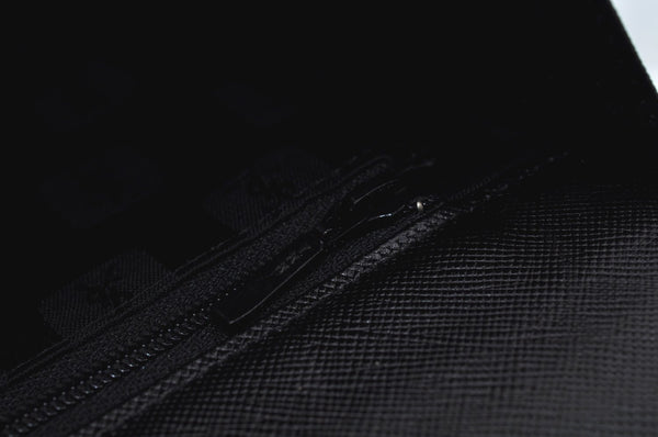Authentic YVES SAINT LAURENT Shoulder Cross Body Bag Purse Leather Black K9921