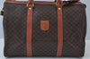 Authentic CELINE Macadam Blason Pattern Hand Boston Bag PVC Leather Brown K9922