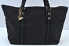 Authentic GUCCI Sherry Line Shoulder Tote Bag GG Canvas Leather Black K9926