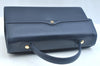 Authentic GIVENCHY Leather 2way Shoulder Hand Bag Navy Blue K9928