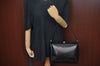Authentic GUCCI Shoulder Hand Bag Purse Leather Black K9930