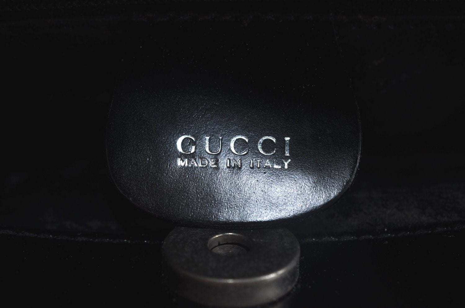 Authentic GUCCI Hand Bag Leather Black Junk K9933